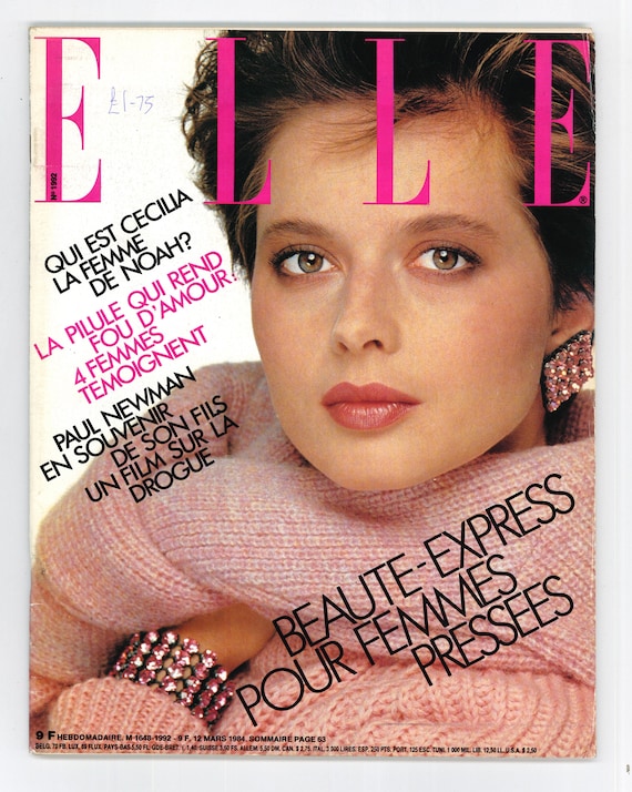 Elle March 12 1984 French Edition Vintage Magazine 40th - Etsy
