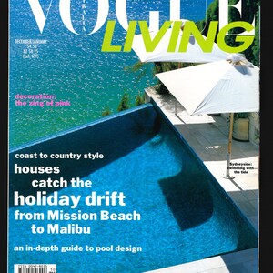 Vogue Australia Living Dec/ Jan 1990 1991 Original Vintage Magazine