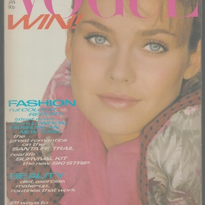 Vogue UK January 1981 British Original Vintage Fashion Magazine  Carol Alt cover