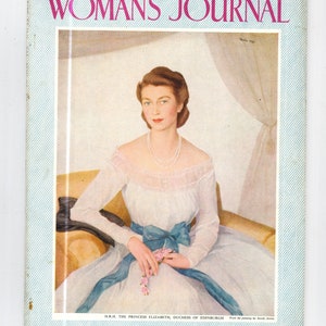 Woman&#39;s Journal   Jan 1949  Original Vintage Magazine Cover: H.R.H The Princess Elizabeth , Duchess of Edinburgh
