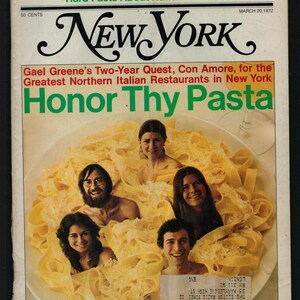 New York March 20 1972 Vintage Magazine Pasta Italian Restaurants