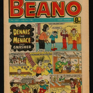 Beano No 2007 Jan 3 1981 UK Original British Vintage Comics Magazine ...