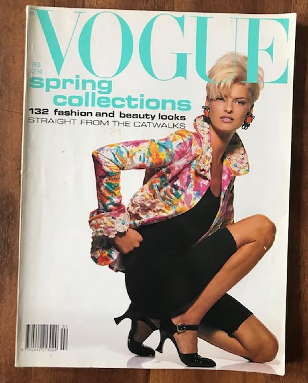 Vogue UK Feb 1991 Original British Vintage Fashion Magazine