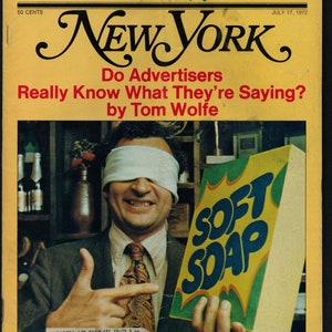 New York July 17 1972 Vintage Magazine Tom Wolfe