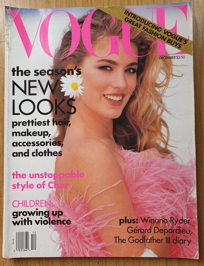 Vogue US Dec 1990 American Original Vintage Fashion Magazine | Etsy
