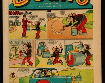 Beano no 1415 30 août 1969 UK Original British vintage Comics Magazine