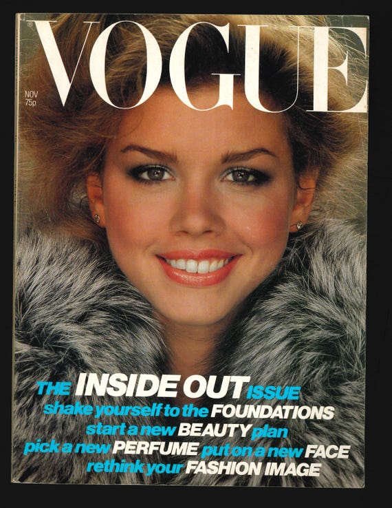 Vogue UK November 1978 British Original Vintage Fashion Magazine
