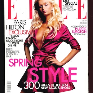 Elle UK May 2006 British Original Vintage Fashion Magazine Paris Hilton