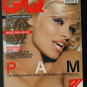 GQ Junio de 2005 Revista original de moda para hombres Pamela Anderson