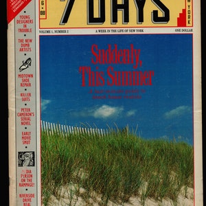 7 Days Magazine April 6 1988 vol 1 no 2 New York  Suddenly , This Summer
