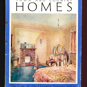 Town & Country Homes 1930 Vintage Original Retro Rare Monthly Magazine