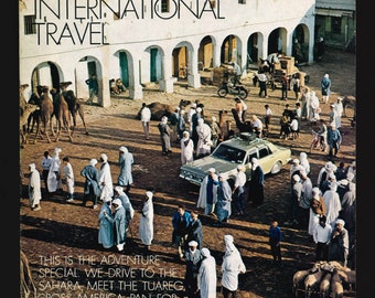 Harper's Bazaar US 1975 Vintage Rare Retro Original Fashion Magazine International Travel