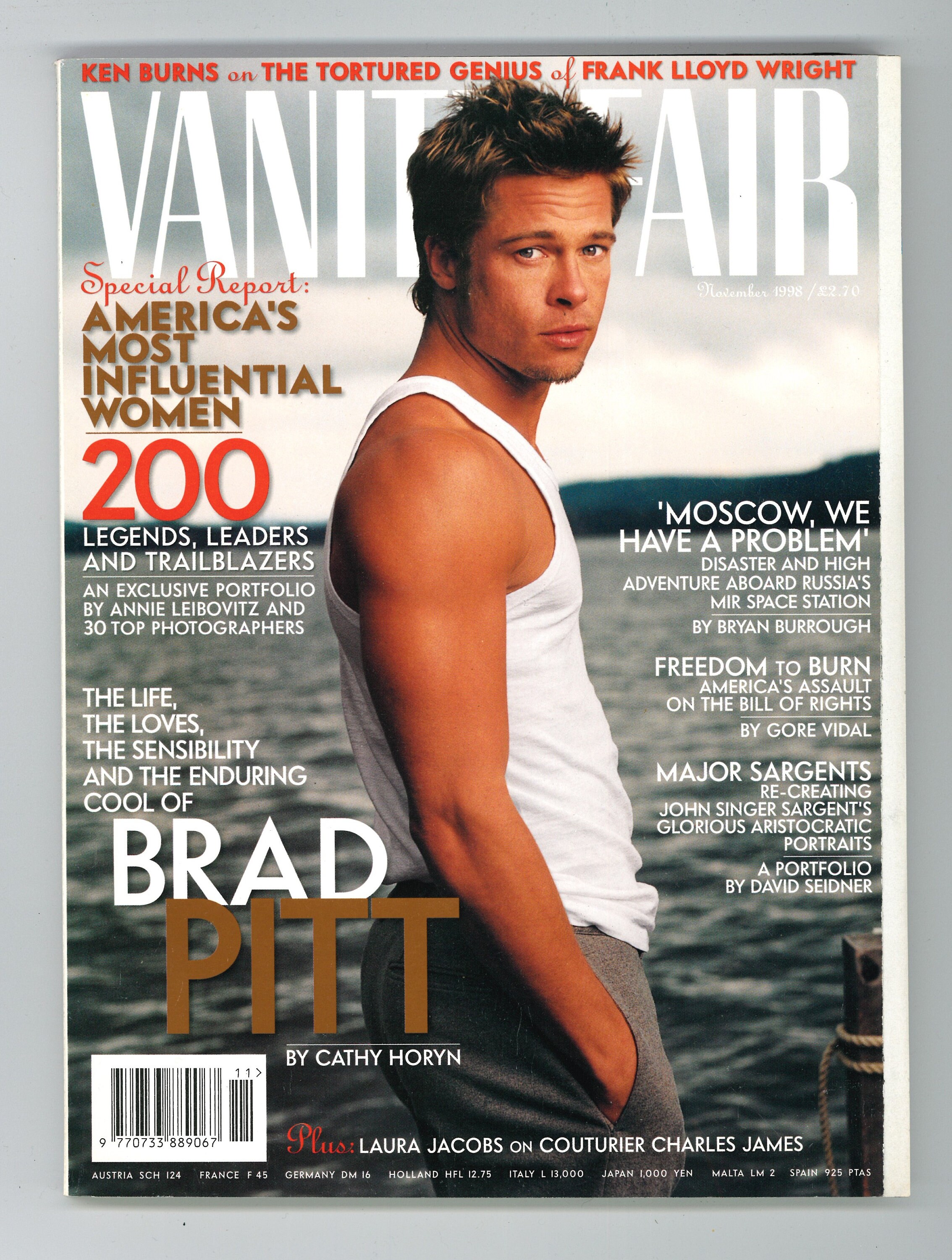 Vanity Fair US Nov 1998  Brad Pitt Cover