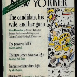 New Yorker 10 de octubre de 1994 Tráfico de Canal Street Saul Steinberg Jerzy Kosinski, Michael Huffington 30