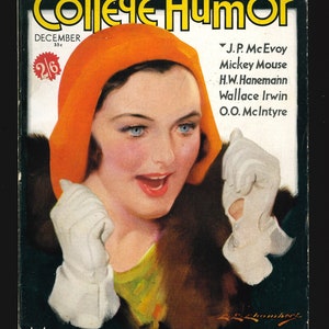 College Humor Dezember 1931 Vintage Magazin Rufus King, Wallace Irwin, H.W. Hänemann