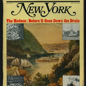 New York May 29 1972 Vintage Magazine The Hudson River