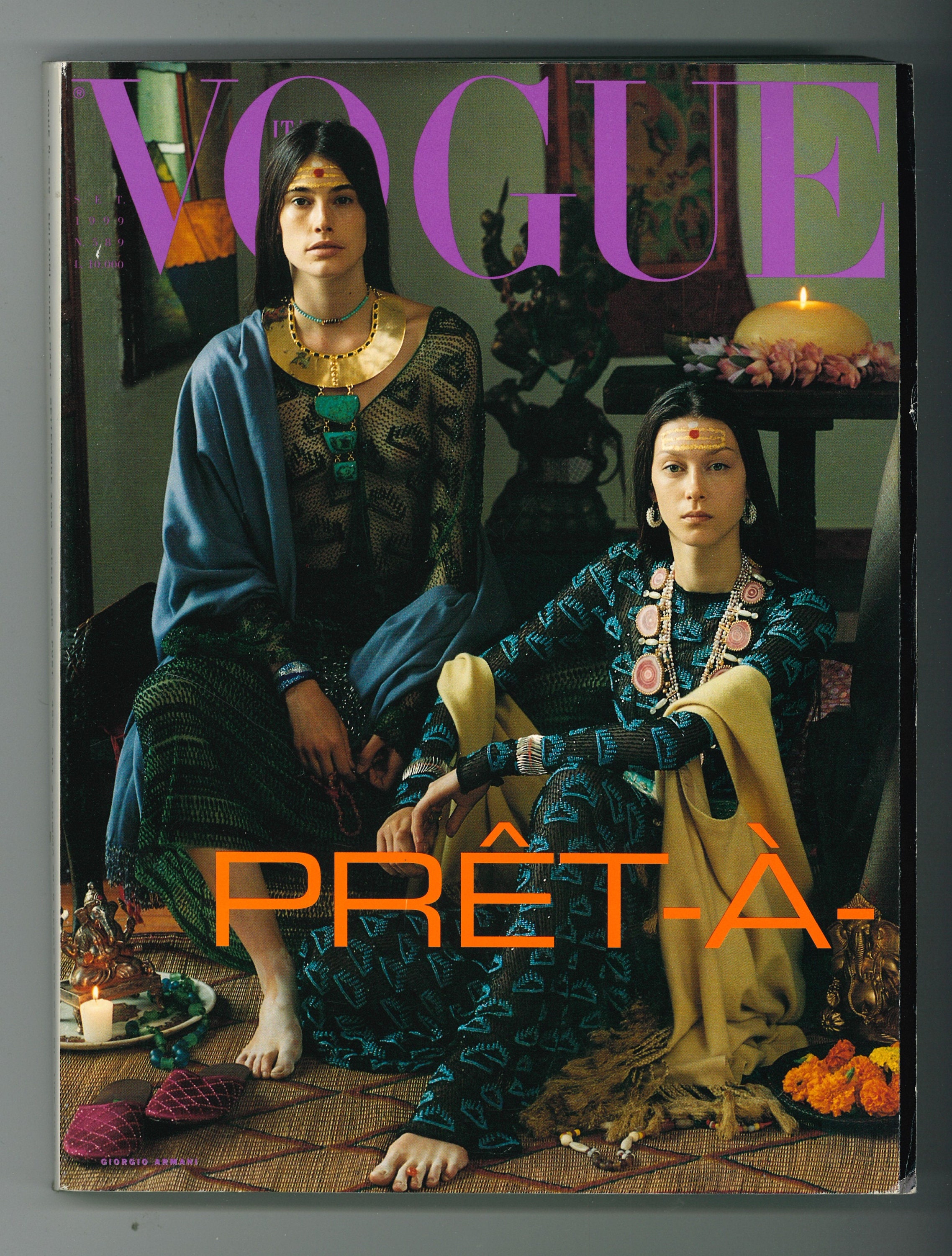 Vogue Italia No 589 Sept 1999 Original Vintage Fashion Magazine