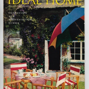 Ideal Home 1955 1956 1957 Magazine britannique d&#39;époque original