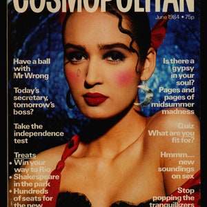 Cosmopolitan UK June 1984 Original Vintage Fashion Magazine Gail Elliott , Brooke Shields ,Jodi Mallinson NASTASIA URBANO 40th
