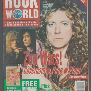 Rock World Issue issue 6 vol 2 June 1993 Led Zeppelin Robert Plant Jimmy Page First Birthday Issue