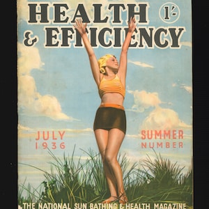 Health and Efficiency Summer Number July 1936 Sunbathing and Health Magazine