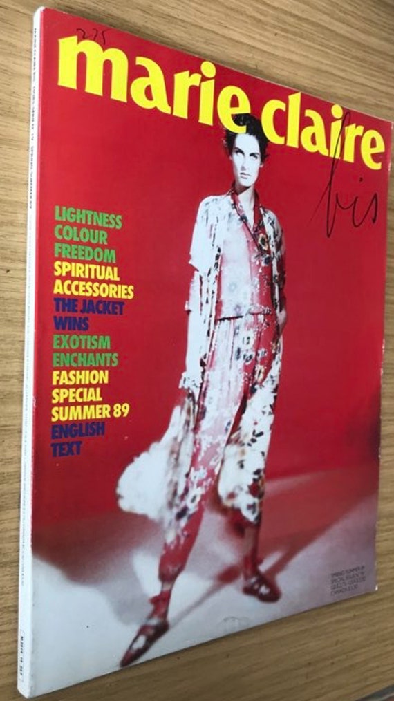 Marie Claire bis Special Issue no 19 Spring - Summer 1989 Foreign Paris  French Original Vintage Fashion Magazine Gift Present Birthday