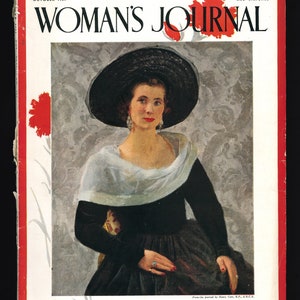 Woman&#39;s Journal Oct 1951 Original Vintage Magazine Cover: Lady Georgiana Curzon