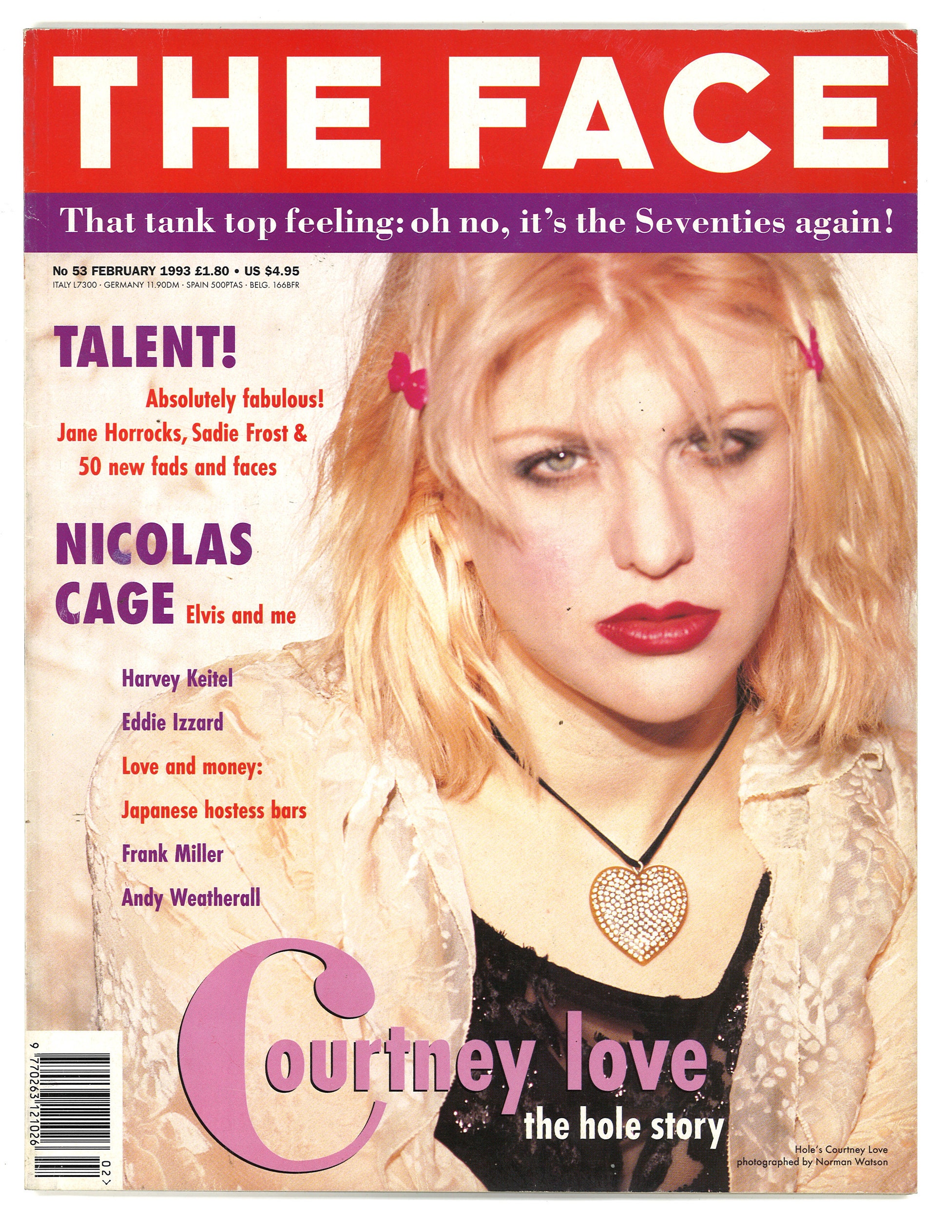 The Face No 53 Feb 1993 Courtney Love Cover Original Vintage