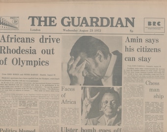 The Guardian Aug 23 1972 Original Vintage Rare Newspaper