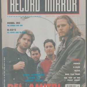 Record Mirror 23 de junio 1990 Original Music Reading Magazine Top 100 Chart Singles Album Birthday Gift Present Del Amitri