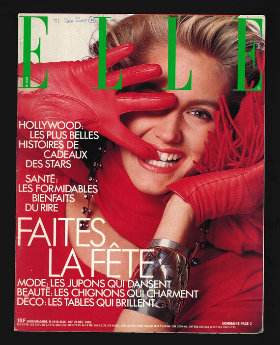 Elle Dec 29 1986 French Edition Vintage Magazine - Etsy