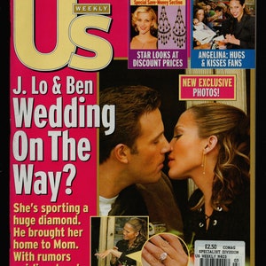 US weekly Nov 4 2002 Original Celebrity and Entertainment Magazine J.Lo & Ben Affleck