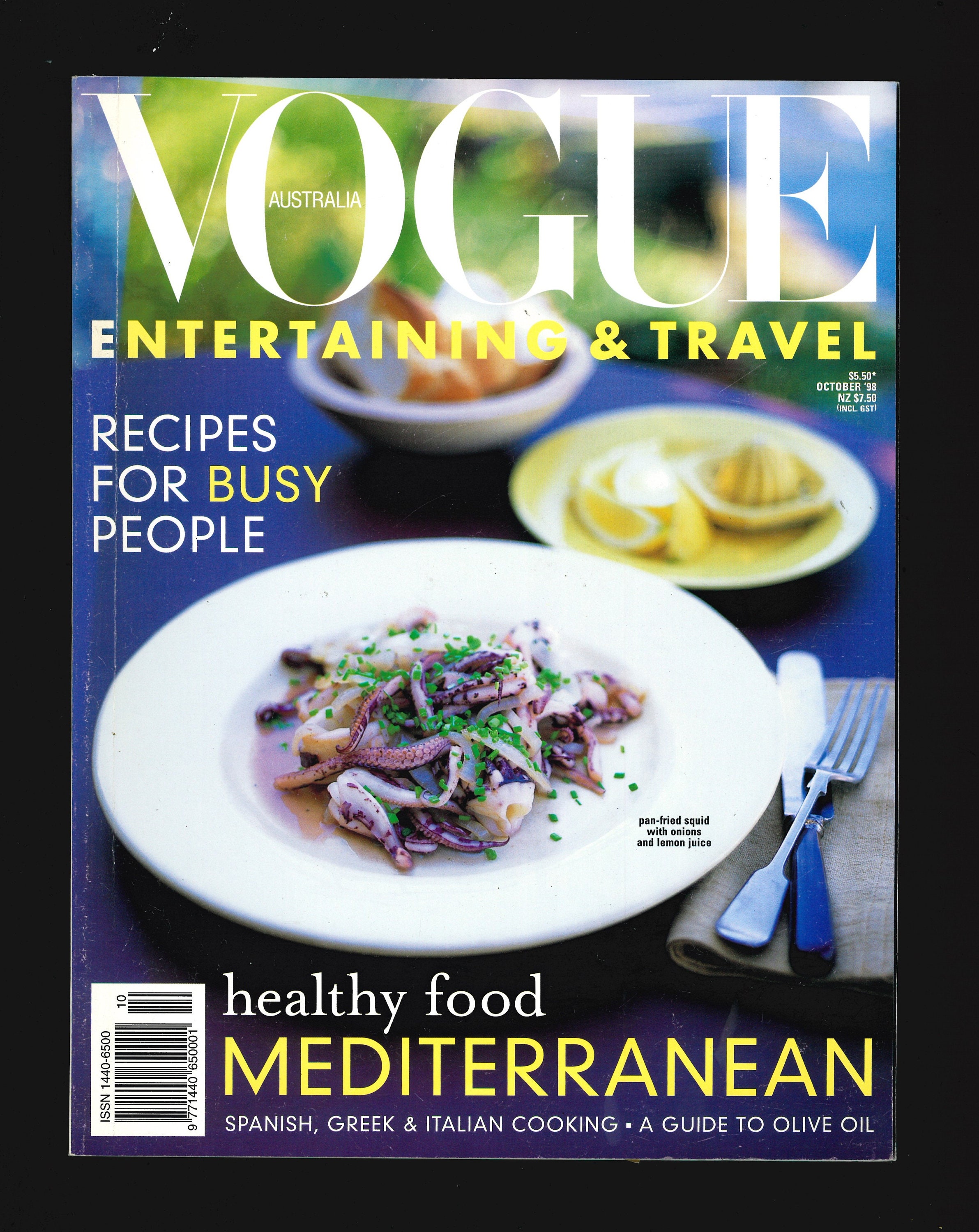 Vogue Australia Entertaining & Travel Oct 1998 Original Vintage