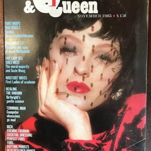 Harpers & Queen UK listopad 1985 Prezent urodzinowy Prezent British London Fashion Magazine