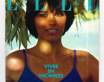 Elle 15 de julio de 1974 Edición francesa Revista Vintage 50a