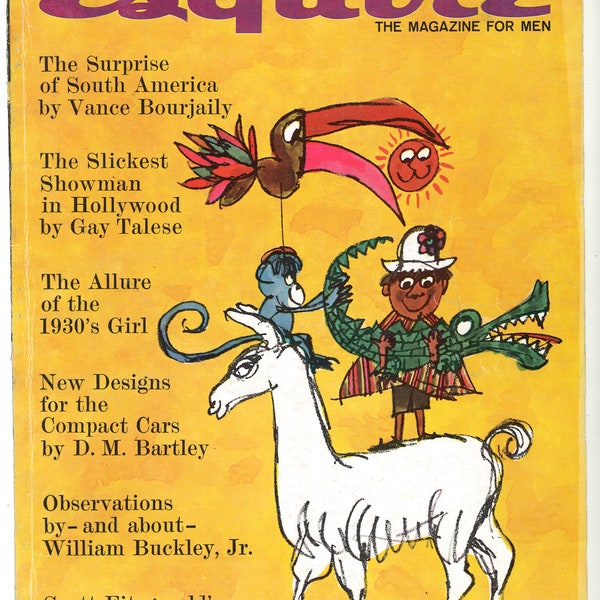 Esquire Jan 1961 British Original Vintage Rare Retro Fashion Magazine for Men Gift Birthday Present Robert Benton Fred Witzig