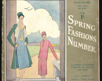 Queen no. 4133 March 10 1926    Vintage Fashion Magazine Spring Fashions Number