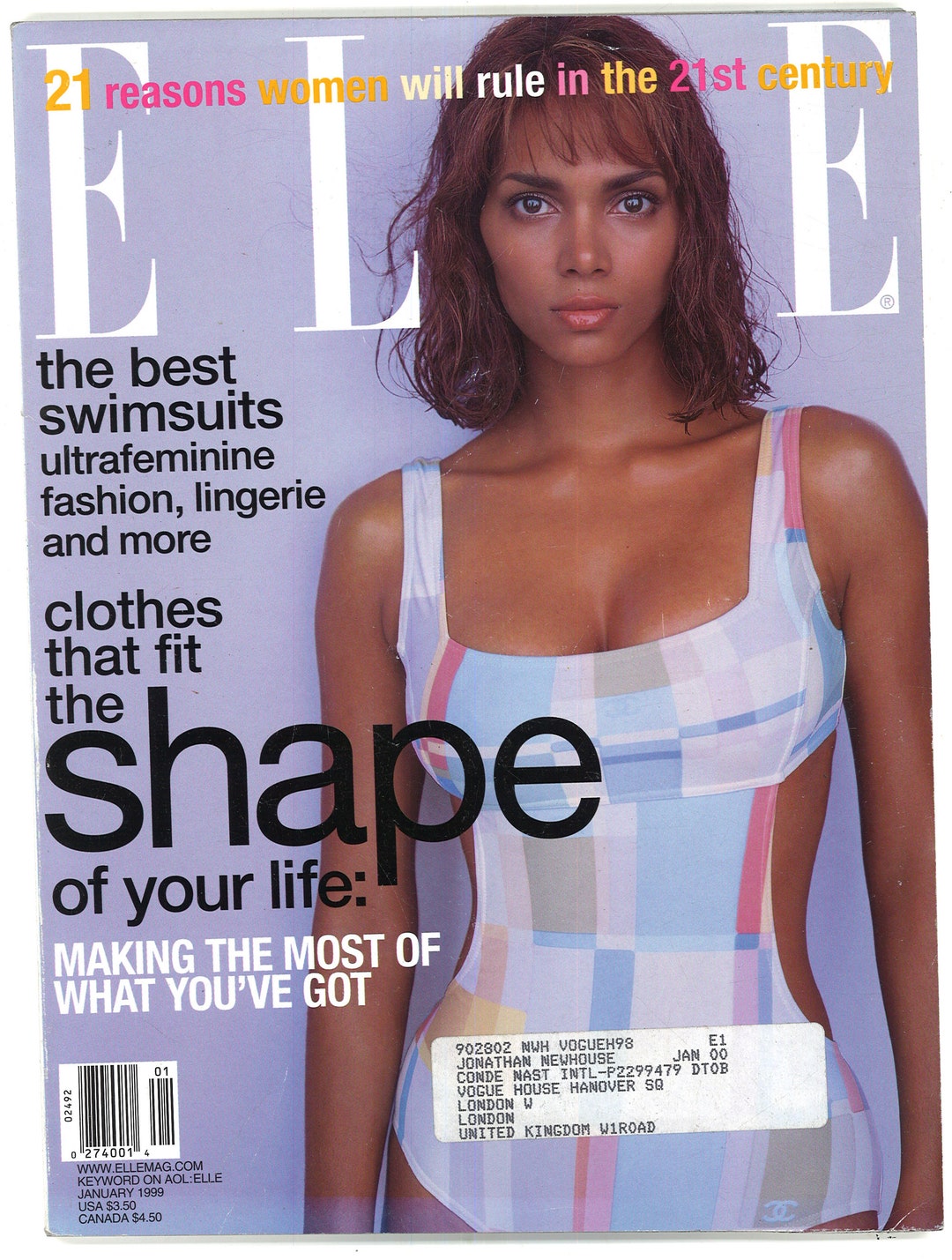 Elle Fashion Magazine September 1999 Ashley Judd Cover