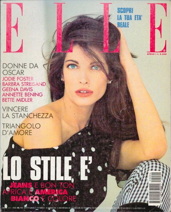 Elle April 1992 Italian Fashion Magazine Birthday Gift Present
