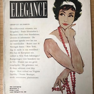 Eleganz Juli 1961 Ausländische Ausländische Vintage Modezeitschrift