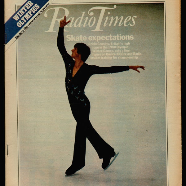 Radio Times Feb 16-22 1980 Vintage Magazine Robin Cousins Skates Juegos Olímpicos de Invierno