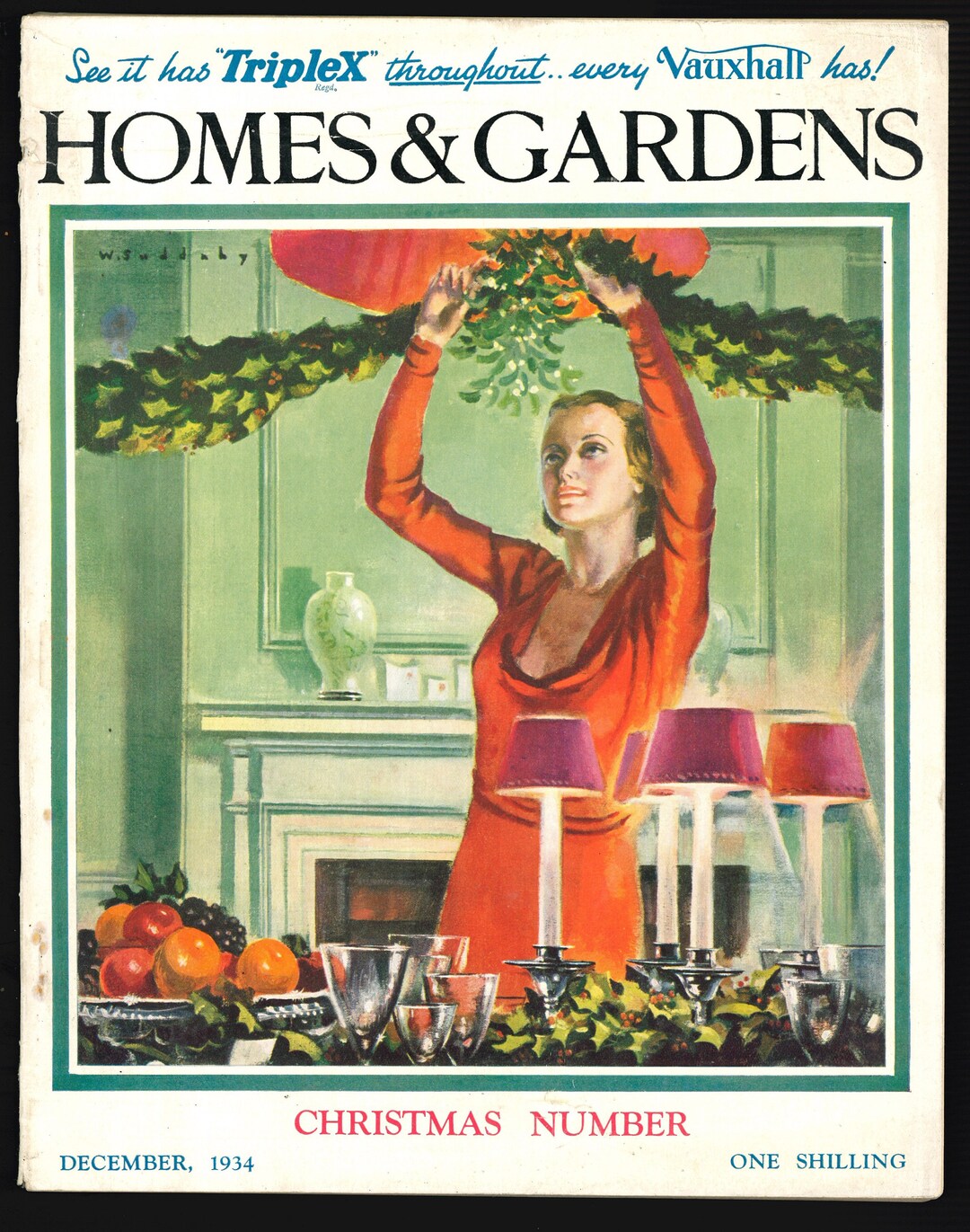 Homes & Gardens Dec 1934 Christmas Number Original Vintage