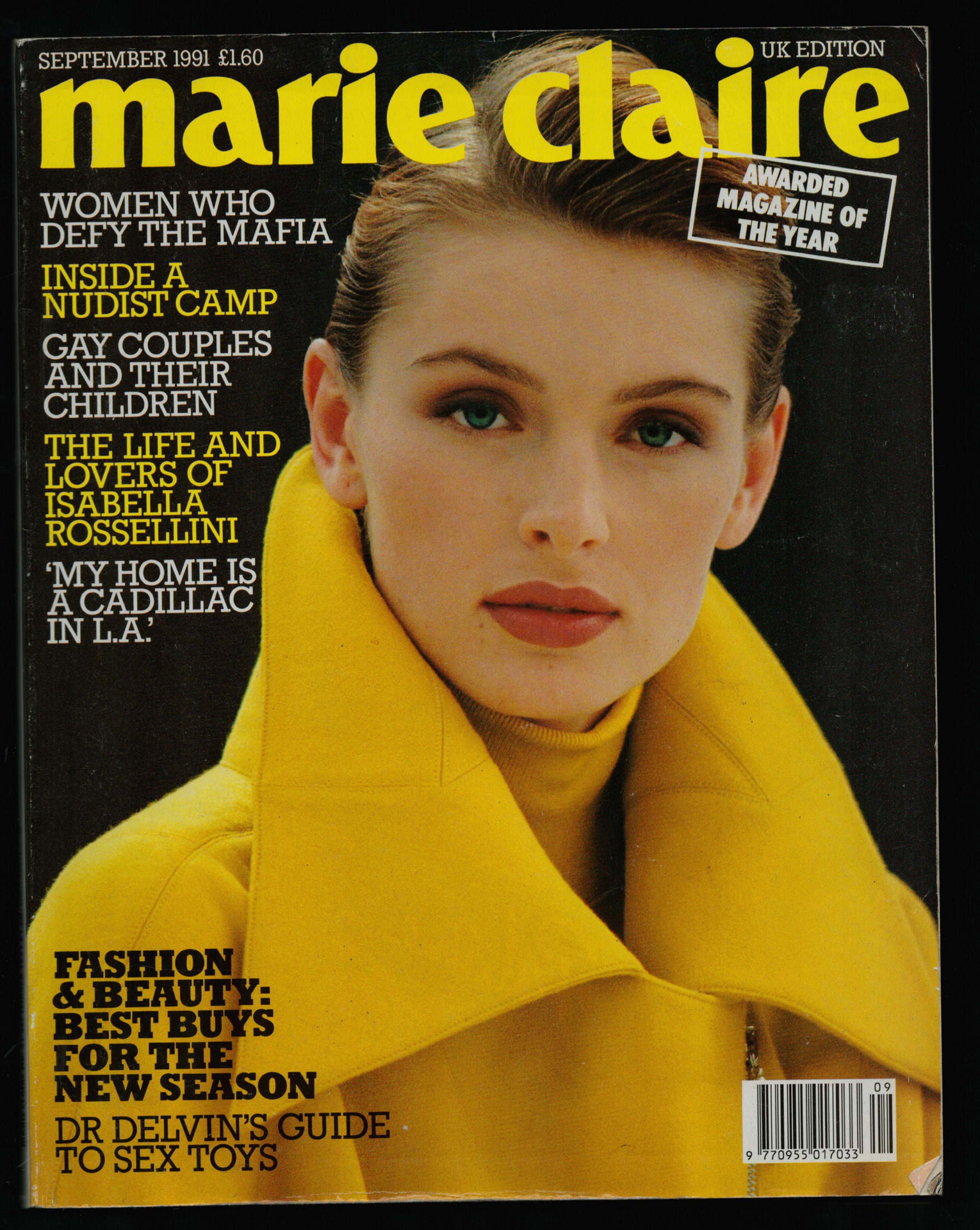 elden ring ranni sex doll Marie Claire UK Edition Aug 1991 Fashion Magazine Ludmila Model Cover  Inside Isabella Rossellini