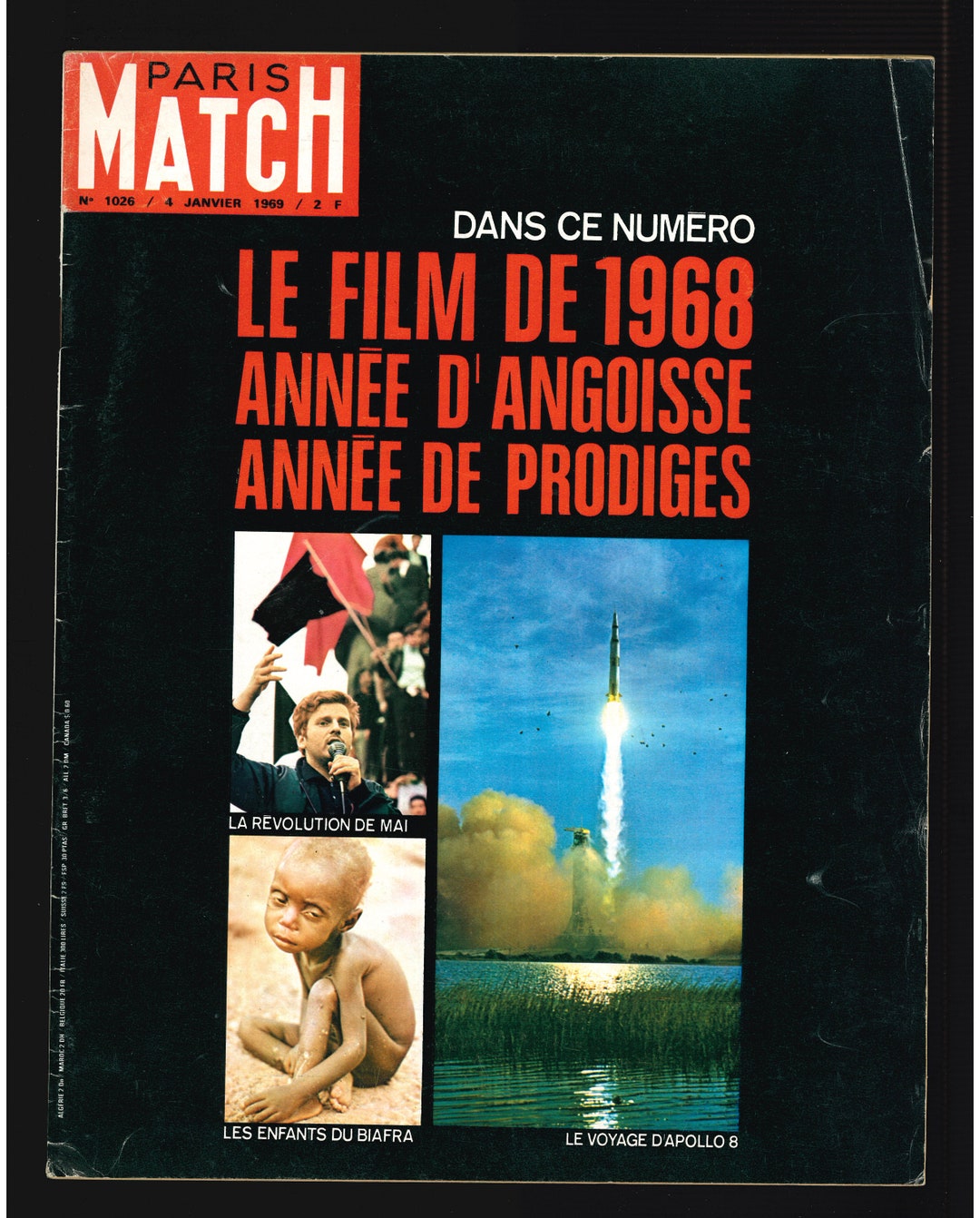 Paris Match Jan- Feb 1969 Vintage Original Magazine - Etsy, image size:1080x1342