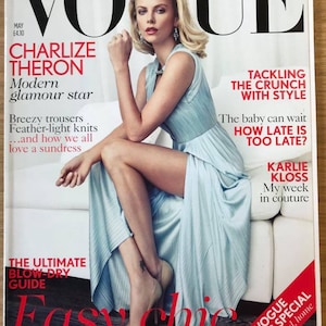 Vogue UK May  2012  British  Original Fashion Magazine Gift Present Birthday  Charlize Theron  Cover