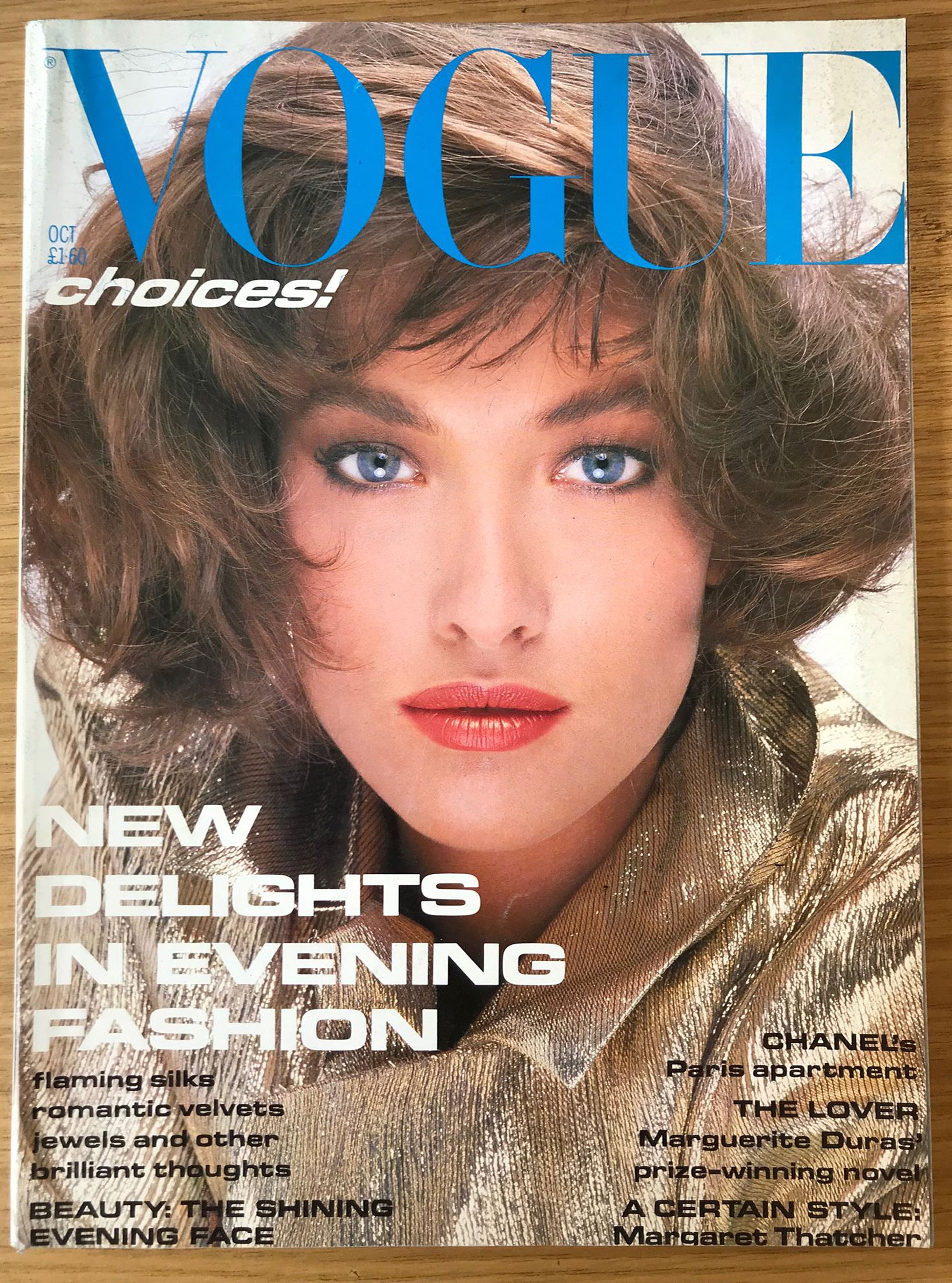 Vogue UK Oct 1985 British Original Vintage Fashion Magazine Cover
