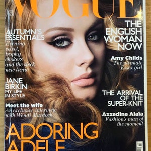 Vogue UK Oct 2011 British  Original Fashion Magazine Autumn Essentials Adele Cover Jane Birkin