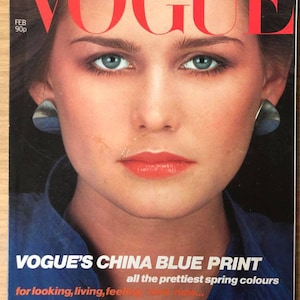 Vogue UK Fév 1980 British Original vintage Fashion Magazine Cadeau Cadeau Cadeau d’anniversaire