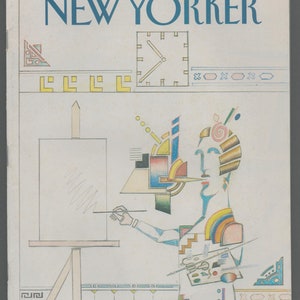 New Yorker 26 de abril de 1982 Revista vintage Regalo de cumpleaños de Saul Steinberg