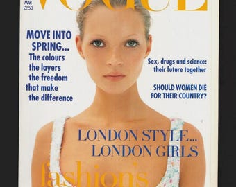 Vogue UK Jan 1993 Original British Vintage Fashion Magazine Cover